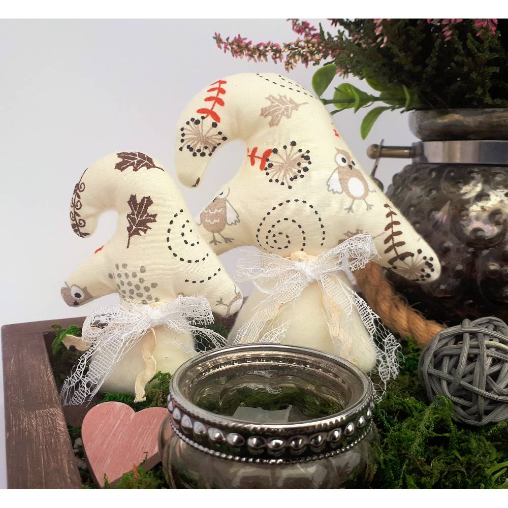 Stickdatei ITH Pilze Set – Herbstliche & Weihnachtliche Deko, 4 Größen, Sofortdownload Bild 2
