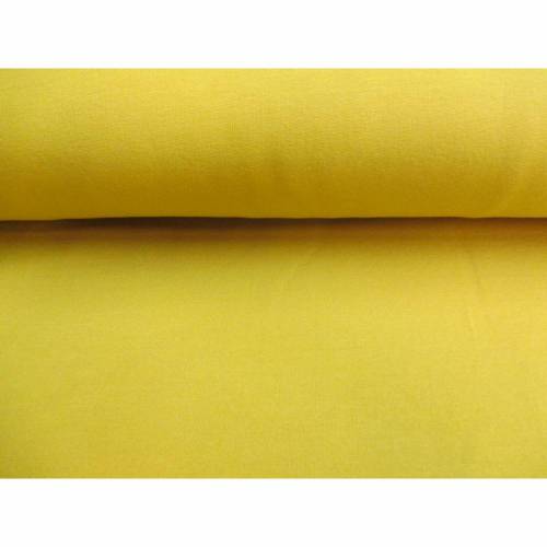 French Terry,  Baumwoll - Jersey , uni , gelb unangeraut Oeko-Tex Standard 100 (1m/12,-€)