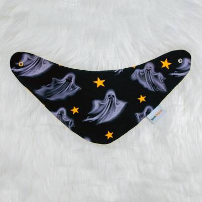 Baby Tuch Halstuch Dreieckstuch Wendehalstuch Sabberlatz Halloween "Gespenst" handmade Geschenk Geburt