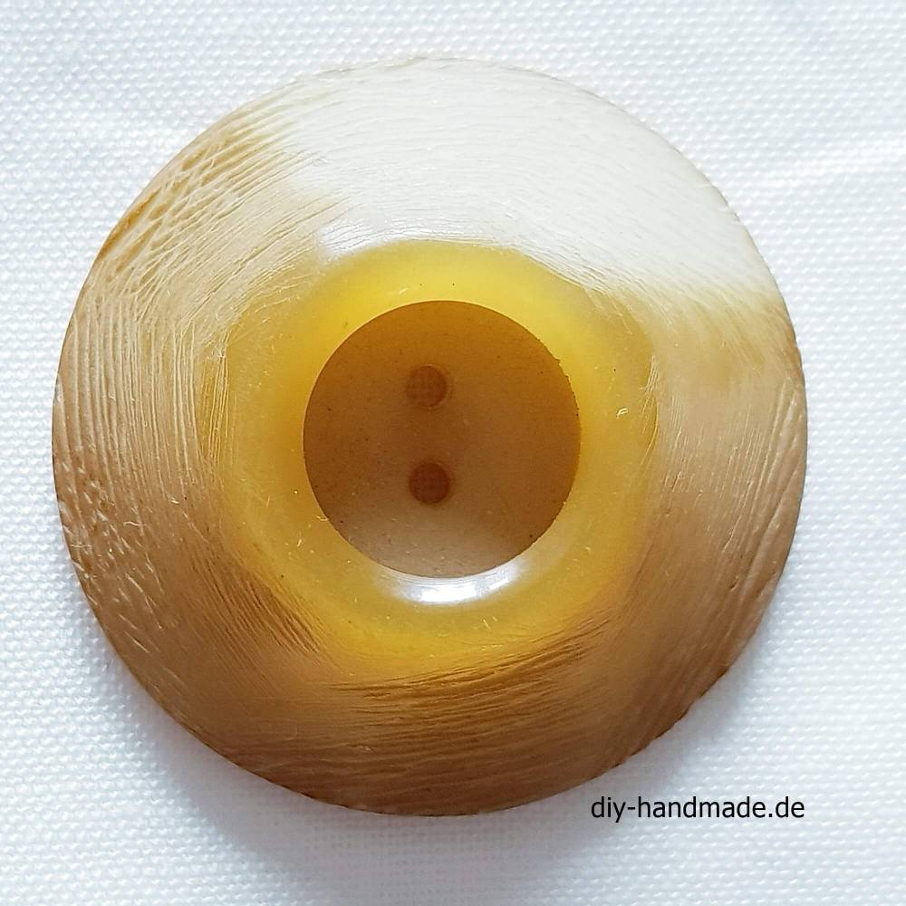 schöner Vintageknopf gebraucht, gelb-gold, 35 mm, Vintage, Knopf, Bild 1