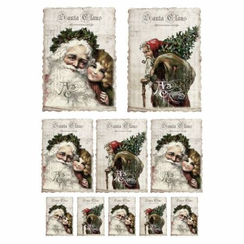 Stanzteile- Kartenaufleger - Scrapbooking- Weihnachten - Nikolaus - Santa - 40029