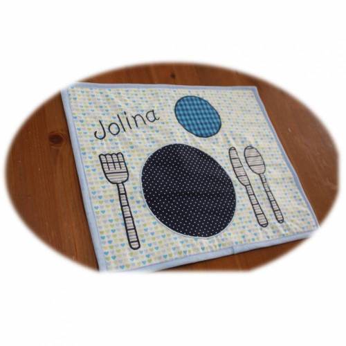 Stickdatei Platzset / Tischset Kinder Applikation