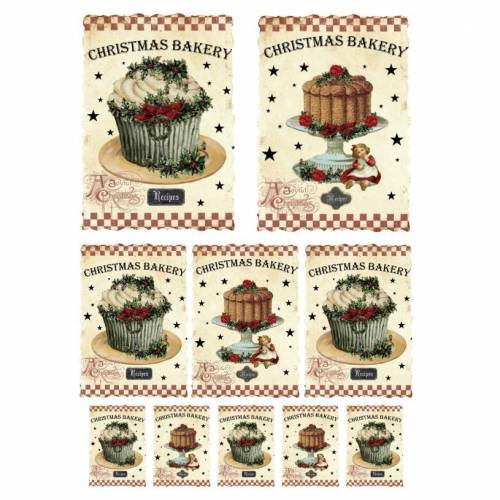 Stanzteile- Kartenaufleger - Scrapbooking- Weihnachten - Cupcake - Kuchen - 40025