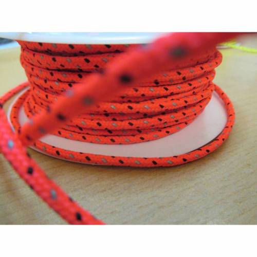 Reflexkordel mit reflektierenden Band,neonpink 3mm (1m/2,50  €)