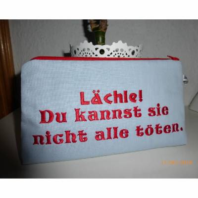 Kosmetiktasche 'Lächle'