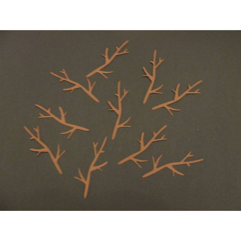 Stanzteile Zweige Braun / Stanzteile Äste Basteln / Scrapbooking Dekoration Zweige / Bastelmaterial Natur Braun