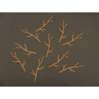Stanzteile Zweige Braun / Stanzteile Äste Basteln / Scrapbooking Dekoration Zweige / Bastelmaterial Natur Braun