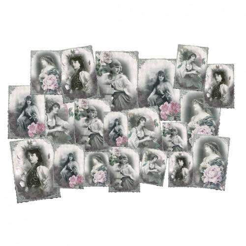 Stanzteile- Kartenaufleger - Scrapbooking- Vintage - Shabby - Nostalgie - Foto - 40008