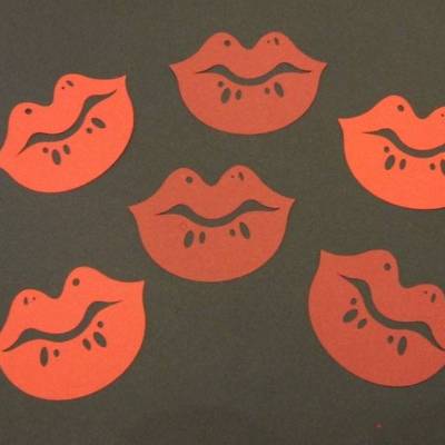 Mund - süße Lippen - Stanzteile - Scrapbooking