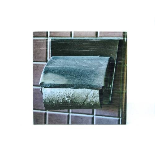Toilettenpapierhalter, Klorolle, Fotografie, Foto auf Holz, im Quadrat, 10 x 10 cm