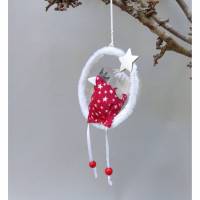 Christbaumschmuck-Huhn *Chilling Christmas-Chicken* Weihnachtsdeko, Stoffhuhn für Weihnachten, andere Weihnachtskugel