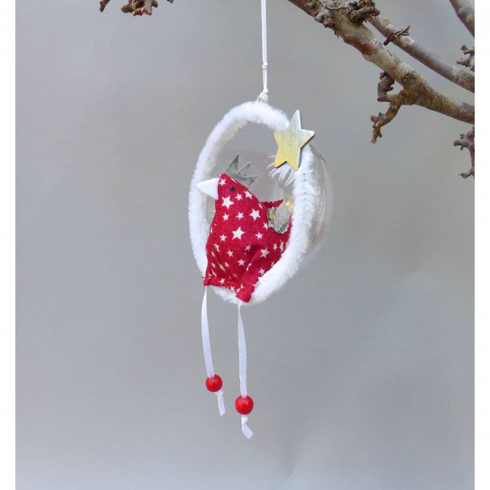 Christbaumschmuck-Huhn *Chilling Christmas-Chicken* Weihnachtsdeko, Stoffhuhn für Weihnachten, andere Weihnachtskugel Bild 10