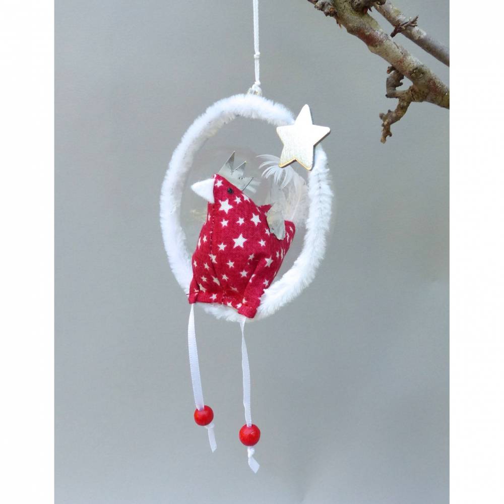 Christbaumschmuck-Huhn *Chilling Christmas-Chicken* Weihnachtsdeko, Stoffhuhn für Weihnachten, andere Weihnachtskugel Bild 2