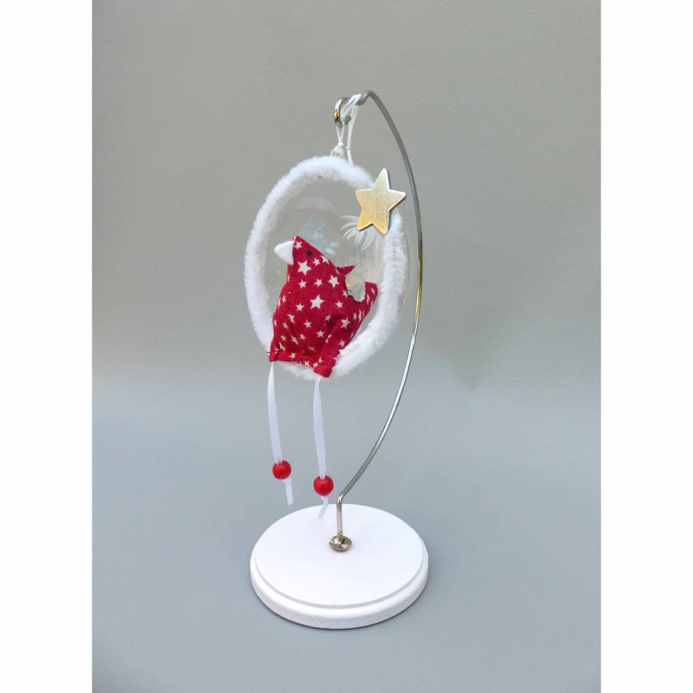 Christbaumschmuck-Huhn *Chilling Christmas-Chicken* Weihnachtsdeko, Stoffhuhn für Weihnachten, andere Weihnachtskugel Bild 4