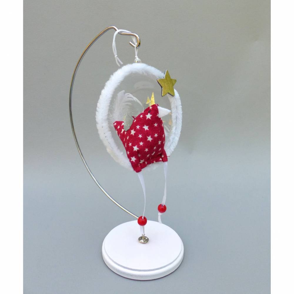 Christbaumschmuck-Huhn *Chilling Christmas-Chicken* Weihnachtsdeko, Stoffhuhn für Weihnachten, andere Weihnachtskugel Bild 5