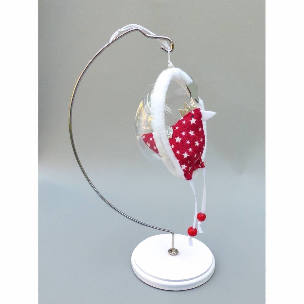 Christbaumschmuck-Huhn *Chilling Christmas-Chicken* Weihnachtsdeko, Stoffhuhn für Weihnachten, andere Weihnachtskugel Bild 7