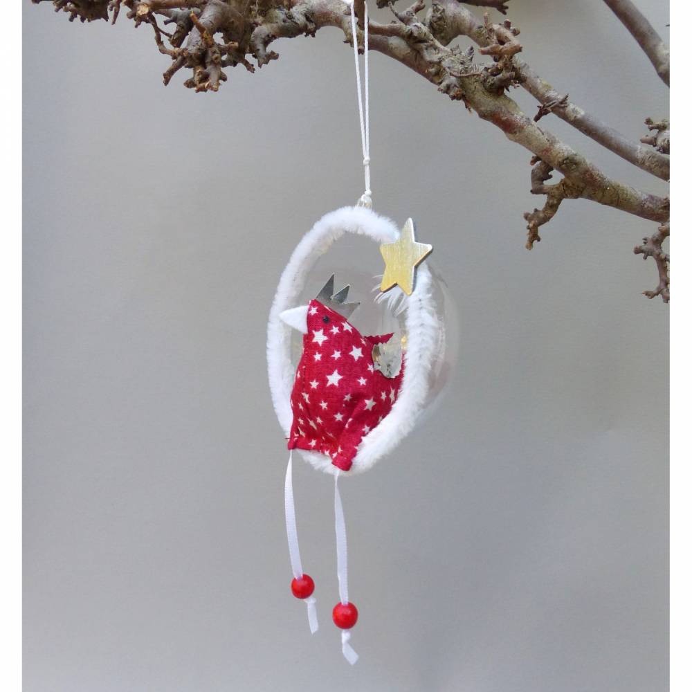 Christbaumschmuck-Huhn *Chilling Christmas-Chicken* Weihnachtsdeko, Stoffhuhn für Weihnachten, andere Weihnachtskugel Bild 8