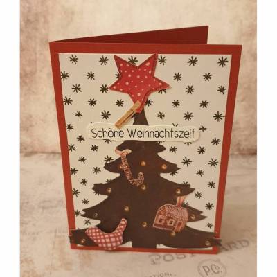 Weihnachtsbaum - Schöne Weihnachtszeit - Weihnachtskarte