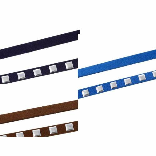 1 Meter Band, Schmuckband, Velvet, Armband, Gürtel, hellblau, dunkelblau, braun