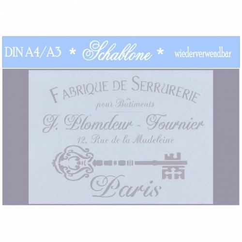 Schablone - A4 - A3 - wiederverwendbar - Vintage - Shabby - Nostalgie - 7066