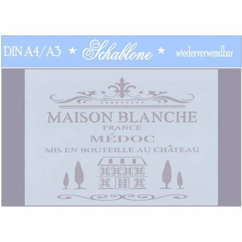 Schablone - A4 - A3 - wiederverwendbar - Vintage - Shabby - Nostalgie - 7085