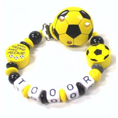 Schnullerkette mit Namen Fußball Junge Mädchen
