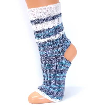 Yoga Socken, Pediküre Socken Gr. 39-41, blau und weiß
