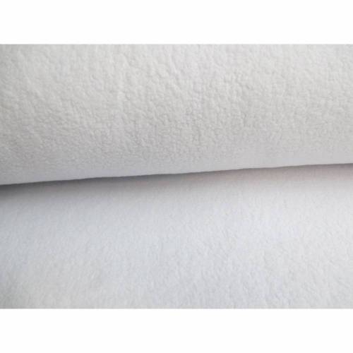 Baumwoll- Fleece , Fleece, uni, weiß (1m/11,-€)