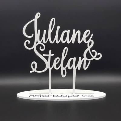 Personalisierter Cake Topper Hochzeit – lebensmittelecht, wiederverwendbar, 17cm