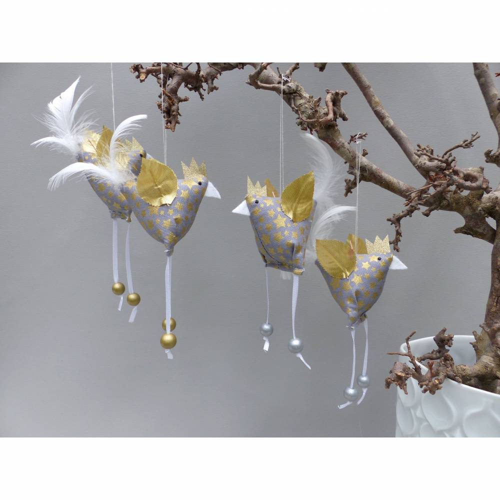 2 Christbaumschmuck-Hühner *crazy Christmas-Chicken*  Weihnachtsdeko, Stoffhühner für Weihnachten Bild 3