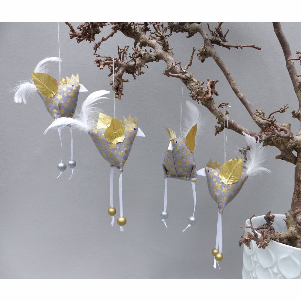 2 Christbaumschmuck-Hühner *crazy Christmas-Chicken*  Weihnachtsdeko, Stoffhühner für Weihnachten Bild 5