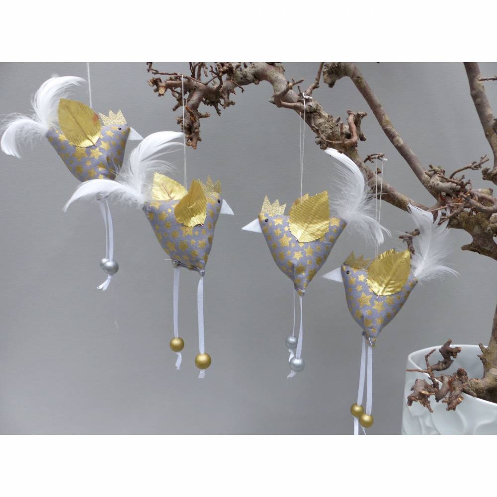 2 Christbaumschmuck-Hühner *crazy Christmas-Chicken*  Weihnachtsdeko, Stoffhühner für Weihnachten Bild 6