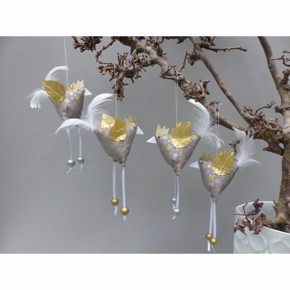 2 Christbaumschmuck-Hühner *crazy Christmas-Chicken*  Weihnachtsdeko, Stoffhühner für Weihnachten Bild 7