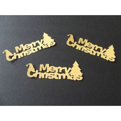 Merry Christmas - Schriftzug - Stanzteile 