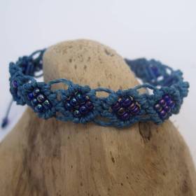 Makrameearmband blue and blue...