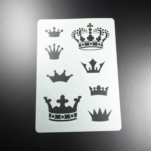 Schablone Krone 8 Kronen Crown Motive - BA10