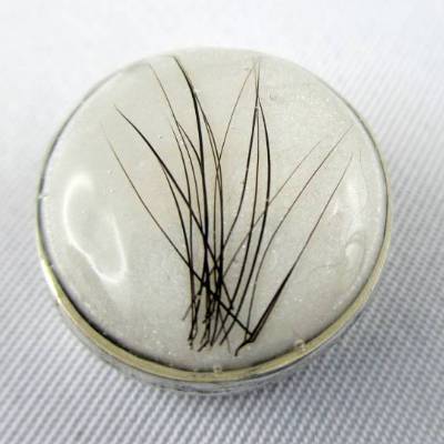 Tierhaarschiebeperle  Tierhaar Schmuck mit Haaren von Ihrem Liebling HANDARBEIT Hochglanz versiegelt ART 3094