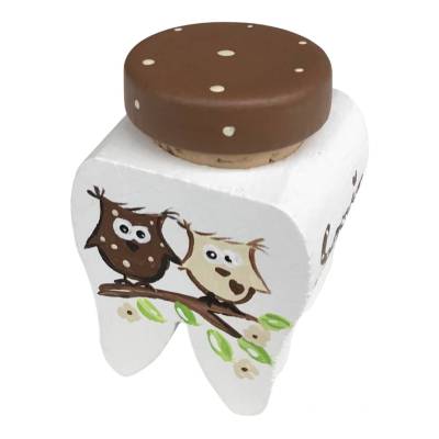 Milchzahndose Zahndose Eulen Fliegenpilze weiß beige braun