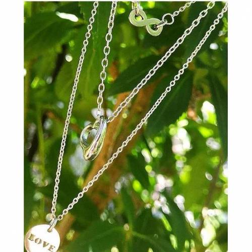 Kette, Halskette, Mehrfachkette, Edelstahl, Edelstahlkette, Love, Infintiy, endless love,  handmade