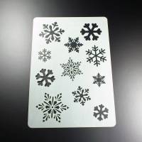 Schablone Schneeflocken Winter 11 Flocken Snowflake - BA07