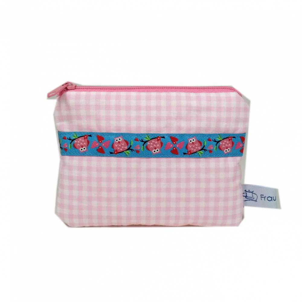 2-in-1 Federmappe / Kosmetiktasche Mit Eulen Motiv – Ca. 21x10 Cm, Polyester, Bunte Farbauswahl