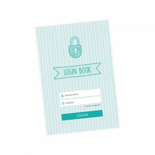Passwortbuch Loginbuch 44 Seiten mint Notizbuch Organizer Linien Password Manager - Login-Daten & Passwörter sicher verwalten