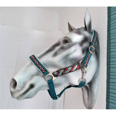 Pferdehalfter "India" Halfter Flechthalfter Pferd Pony Vollblut Warmblut Kaltblut