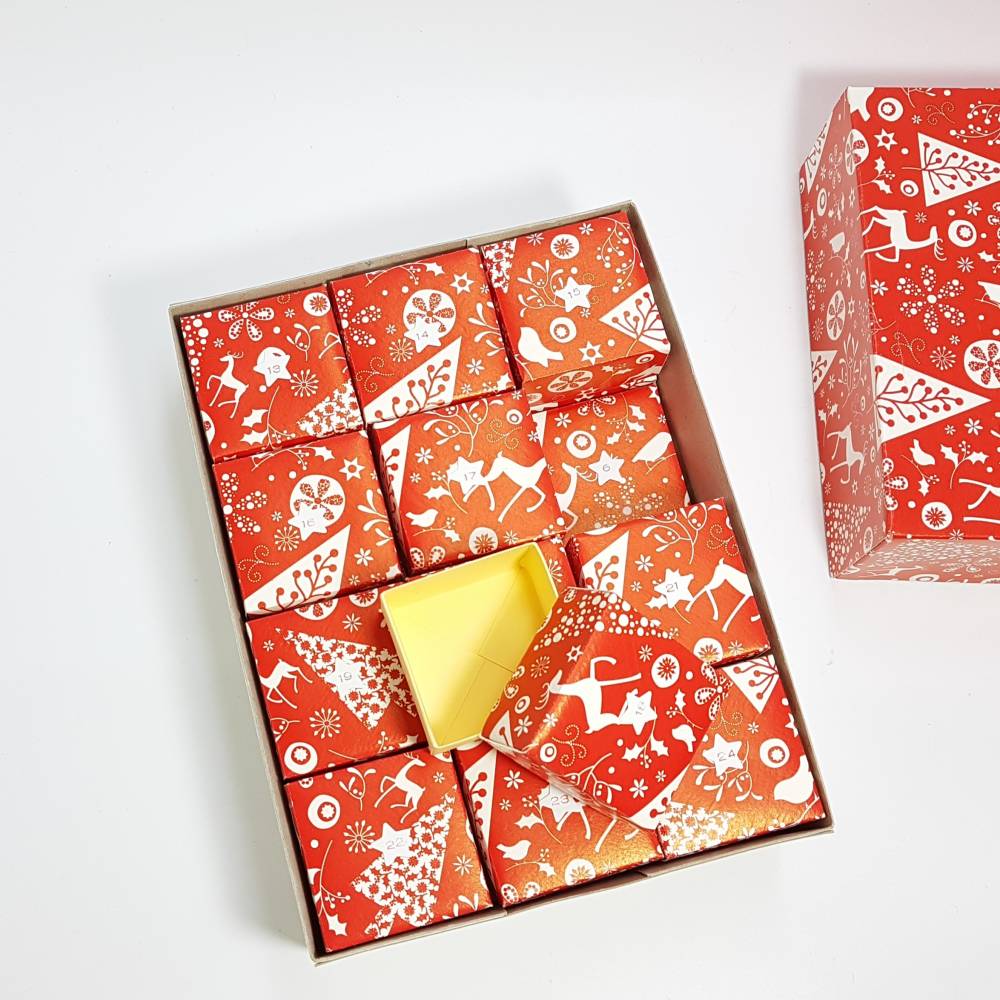 % SALE % Adventskalender zum befüllen 24 Kästchen Bild 3