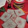 4 verschiedene Schneeflocken, Stickdateien in 2 Größen