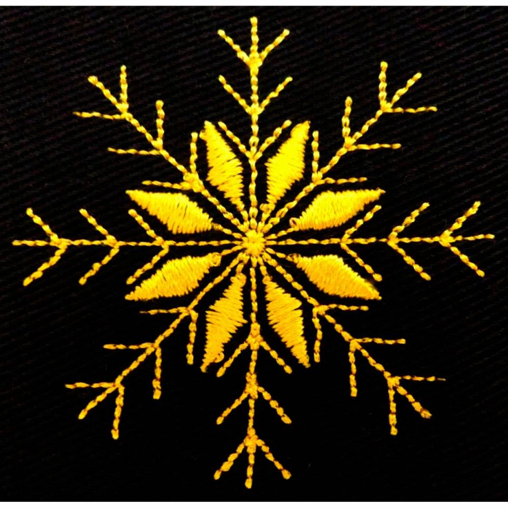 4 verschiedene Schneeflocken, Stickdateien in 2 Größen Bild 4