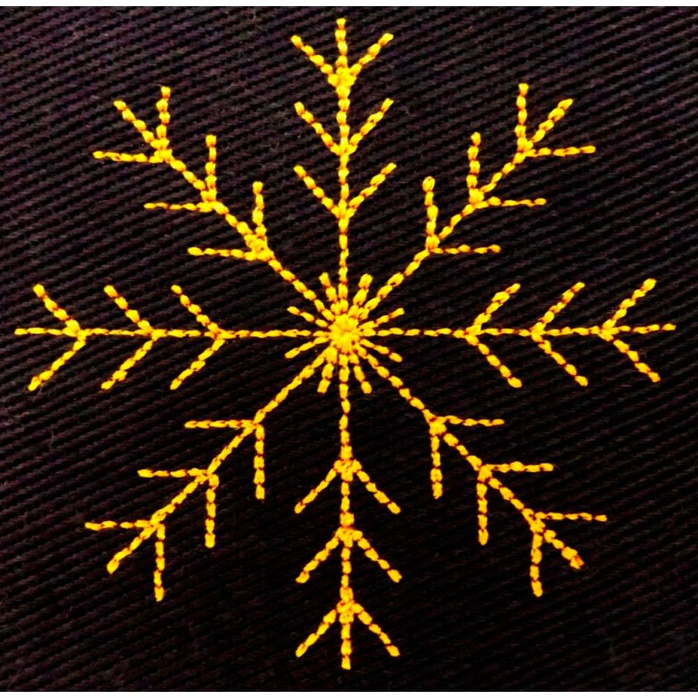 4 verschiedene Schneeflocken, Stickdateien in 2 Größen Bild 7
