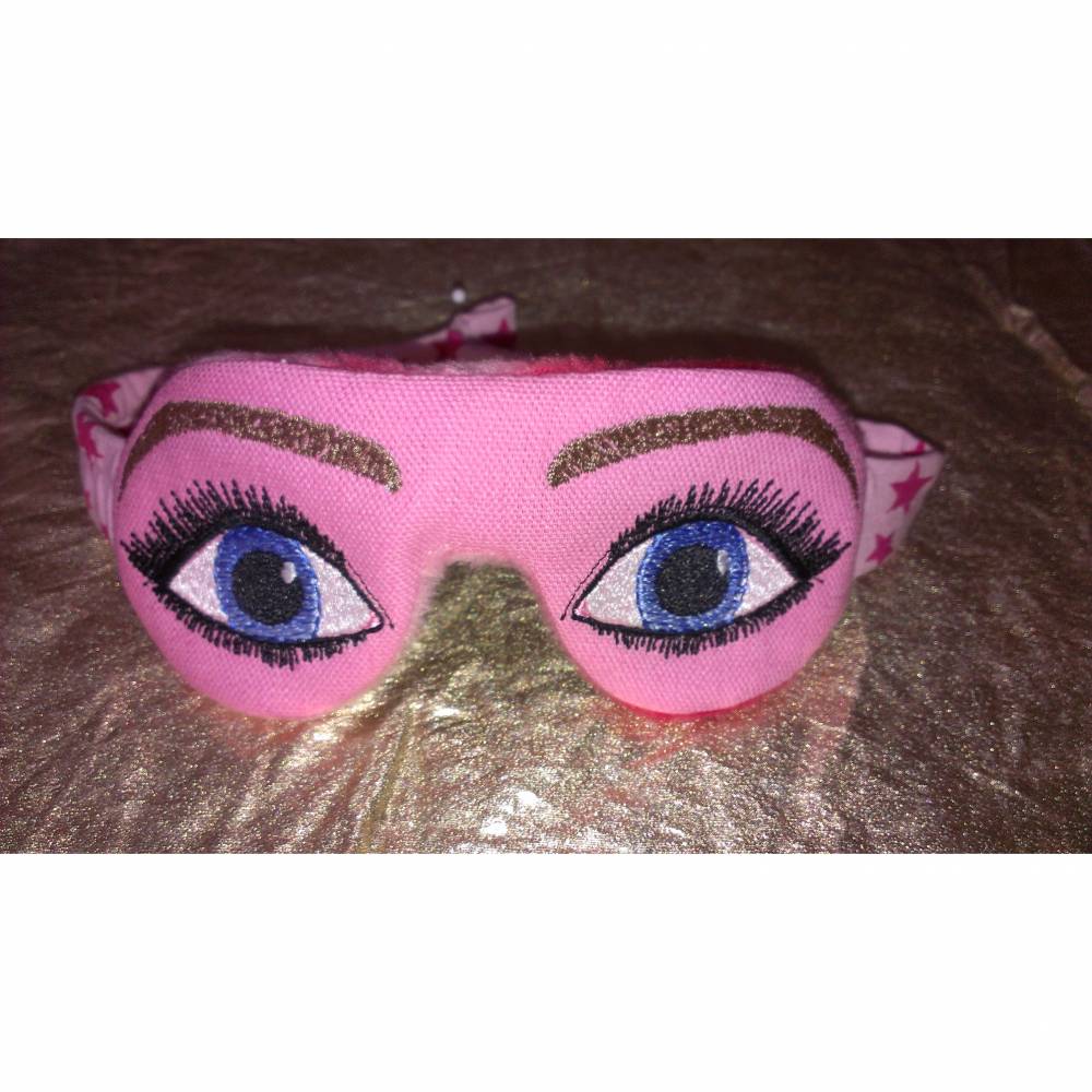 ITH Schlafbrille Augen Stickdatei 2 teilig für Kinder und Erwachsene Rahmen 13x18 bzw.17x20 oder größer Bild 6