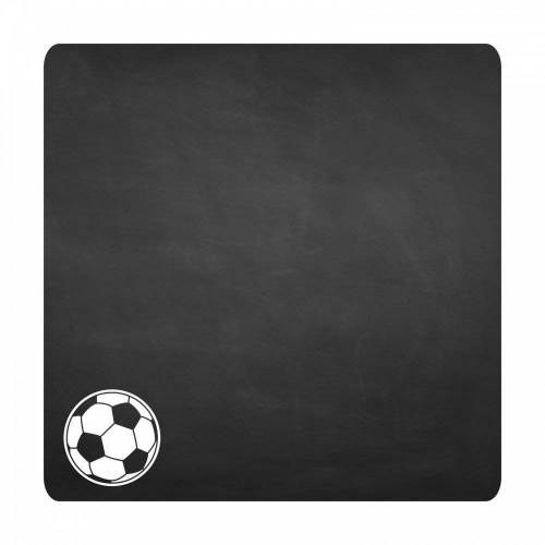 021 Fussball - selbstklebende Tafelfolie/Kreidefolie inkl. 3 Stück Kreide - Größe: 850 x 850 mm - Kinderzimmer Wanddeko