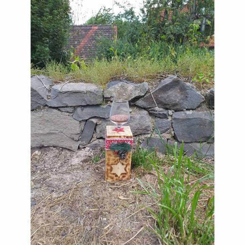 Stele mit Glas für Kerze
